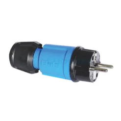 Phích cắm schuko 16A - màu xanh - IP44