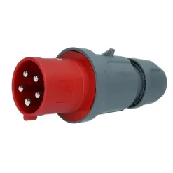Phích cắm không kín nước IP44 63A 5P 400V 6H