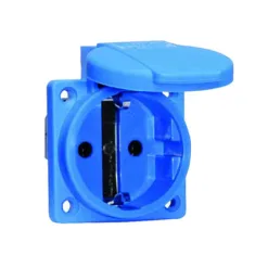 Ổ cắm âm schuko16A - bằng nhựa - có nắp