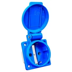Ổ cắm âm schuko16A - bằng nhựa - có nắp