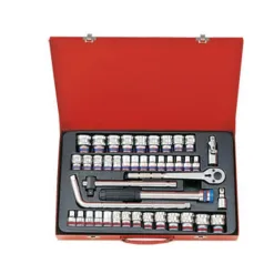 Bộ tuýp 43 chi tiết hệ inch và hệ mét Kingtony 4544CR